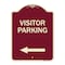 Signmission Reserved Parking Visitor Parking Arrow Pointing Left Heavy-Gauge Alum Sign, 24" x 18", BU-1824-23024 A-DES-BU-1824-23024 - alternate 1